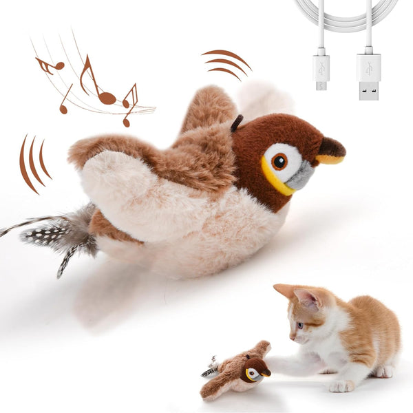 Interactive Chirping & Flapping Toy for Pets